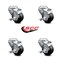 Service Caster 3 Inch Soft Rubber Wheel Swivel Bolt Hole Caster Set with Brake SCC-BH20S314-SRS-TLB-4 - alternate 6